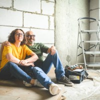 family is renovating a new house - home decoration stock pictures, royalty-free photos & images