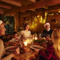 family's christmas dinner! - home decoration stock pictures, royalty-free photos & images