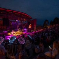 Fans listen as singer Yola opens for Orville Peck Summertime Tour at Red Rocks Amphitheatre on July 22, 2021 in Morrison, Colorado.