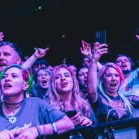 Fans of Enter Shikari at Motorpoint Arena Nottingham on February 10, 2024 in Nottingham, England.