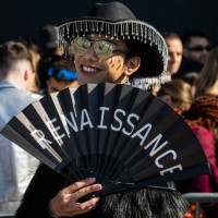 Fans of US musician Beyonce queue to enter to the Friends Arena to watch her first concert of the World Tour named 