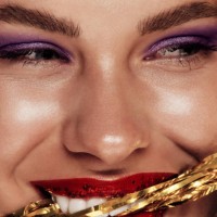 fashion beauty girl portrait looking at camera, christmas make up - fashion stock pictures, royalty-free photos & images