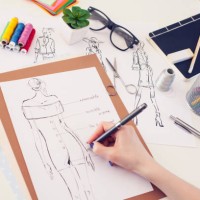 fashion designer and sketches - fashion stock pictures, royalty-free photos & images