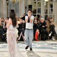 Fashion designer Conner Ives walks the runway during the Conner Ives Ready to Wear Fall/Winter 2024-2025 fashion show as part of the London Fashion...