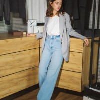 fashion model in stylish clothes in shop. modern style. shopping - fashion stock pictures, royalty-free photos & images
