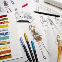 fashion sketches still life - fashion stock pictures, royalty-free photos & images