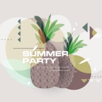 fashionable modern poster with pineapple, summer party. retro style banner - fashion stock illustrations
