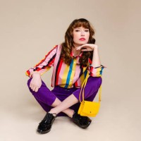 fashionable woman in retro style clothes - fashion stock pictures, royalty-free photos & images