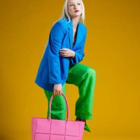 fashionable woman on plain background - fashion stock pictures, royalty-free photos & images