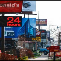 Fast food advertisements in America's most unhealthy town Huntington, West Virginia. Huntington has been named the unhealthiest town in the US due to...