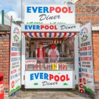 Fast food outlet outside Anfield during the Premier League match between Liverpool and Burnley at Anfield on September 16, 2017 in Liverpool, England.