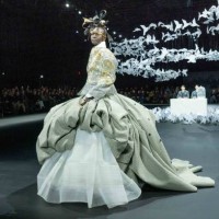 February 11 2025 Models are seen on the catwalk at the Thom Browne fashion show at the Shed event space, during New York Fashion Week, February 11,...