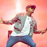 February 22, 2015 - Chris Brown performs at the Verizon Center in Washington, D.C. As part of the Between The Sheets Tour with Trey Songz. Brown's...
