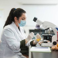 female lab student wearing protection for experiment - food stock pictures, royalty-free photos & images