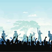 festival - concert stock illustrations