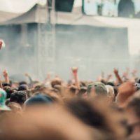 festival crowd - concert stock pictures, royalty-free photos & images