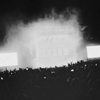 festival crowd at night - concert stock pictures, royalty-free photos & images