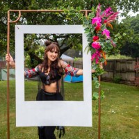 festival picture frame fun - garden decoration stock pictures, royalty-free photos & images