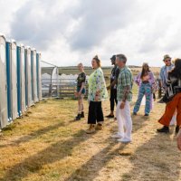 festival toilets - concert stock pictures, royalty-free photos & images