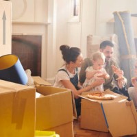 first meal in the new house - junk food stock pictures, royalty-free photos & images