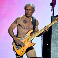 Flea of Red Hot Chili Peppers performs onstage during the FIREAID Benefit Concert for California Fire Relief at The Kia Forum on January 30, 2025 in...