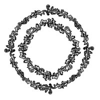 flora wreath circle frame - garden decoration stock illustrations