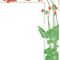 floral ornament with flower head decorative art nouveau 1897 - garden decoration stock illustrations