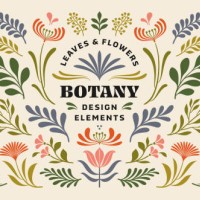 flowers and leaves design elements - fashion stock illustrations