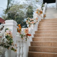 flowers at the wedding. - garden decoration stock pictures, royalty-free photos & images