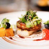 foie gras serving with toasted bread and fruits - food stock pictures, royalty-free photos & images