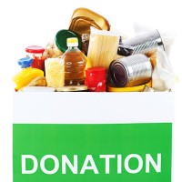 food donation box. - food stock pictures, royalty-free photos & images