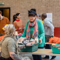 food drive at a church - food stock pictures, royalty-free photos & images