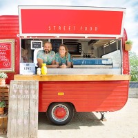 food truck and owners - junk food stock pictures, royalty-free photos & images