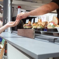 food truck in the city - junk food stock pictures, royalty-free photos & images