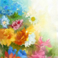 frühling aquarell blume hintergrund - garden decoration stock-grafiken, -clipart, -cartoons und -symbole
