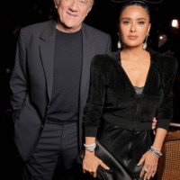 François-Henri Pinault and Salma Hayek at Balenciaga RTW Spring 2025 as part of Paris Ready to Wear Fashion Week on September 30, 2024 in Paris,...