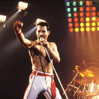 Freddie Mercury of Queen, 1982 Tour at the Various Locations in Oakland, California