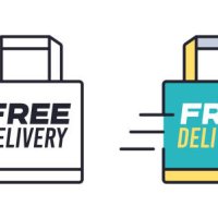 free delivery shopping bag - junk food stock illustrations