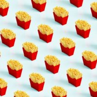 french fries low poly pattern background - junk food stock pictures, royalty-free photos & images