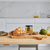 fresh croissants on the kitchen table - food stock pictures, royalty-free photos & images