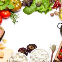 fresh ingredients for cooking and seasoning frame - food stock pictures, royalty-free photos & images