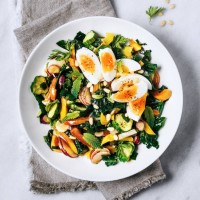 fresh salad with boiled eggs - food stock pictures, royalty-free photos & images
