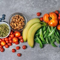fresh vegetables, fruits, and nuts - food stock pictures, royalty-free photos & images