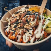 fresh vegetarian salad - take out food - junk food stock pictures, royalty-free photos & images