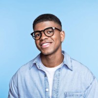 friendly young man wearing denim shirt - fashion stock pictures, royalty-free photos & images