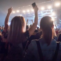 friends at concert dancing and enjoying music - concert stock pictures, royalty-free photos & images