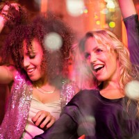 friends dancing in nightclub - fashion stock pictures, royalty-free photos & images