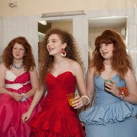 friends doing their make up in the bathroom at prom - fashion stock pictures, royalty-free photos & images