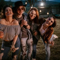 friends having fun in back yard - garden decoration stock pictures, royalty-free photos & images