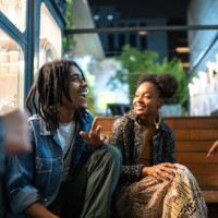 friends having fun outdoors at night - fashion stock pictures, royalty-free photos & images